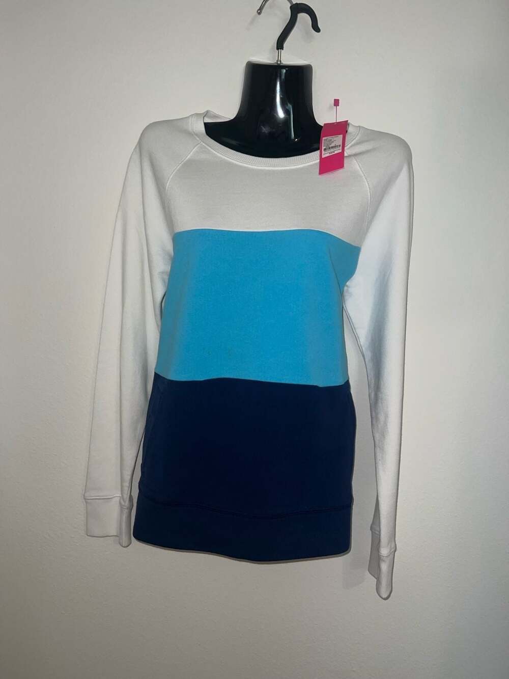 Lilly Pulitzer Luxletic Beach Comber Pullover Size S Low Tide Navy Colorblock